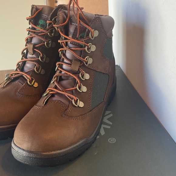 NIB TIMBERLAND FIELD LACE UP NUBUCK MENS/BOYS BOOTS SIZE 6 BROWN - Picture 8 of 17